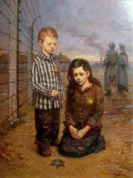 宗教的 Painting - ホロコーストで壊れた子供時代のユダヤ人